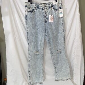 Jessica Simpson Flirt Straight Boot Cut Washed Denim Lived in Vintage 31